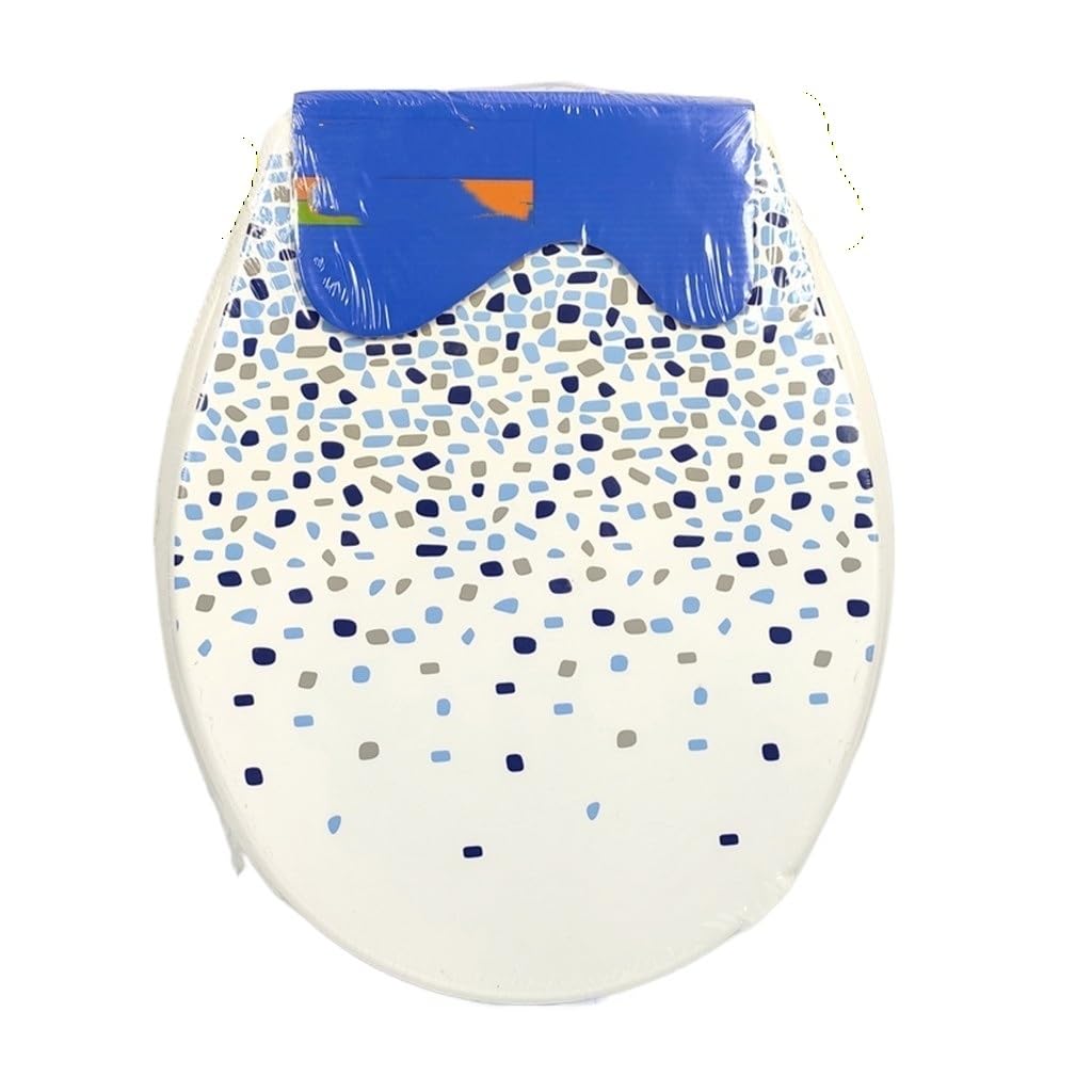 Ldhsjh As Shown Toilet, Colorful Marble Effect Goldfish Design, Adjustable, Lightweight, Durable, Portable, User-Friendly, Compact, Seat, Cover, Set