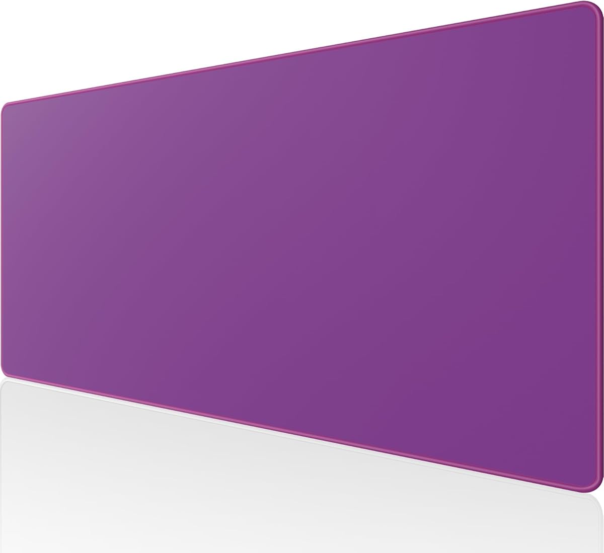 KTRIO Large Gaming Mouse Pad Desk Mat, Superior Micro-Weave Cloth, Non-Slip Rubber Base, Stitched Edges, Water-Resistant, for Gamer, Office & Home, 31.5 x 15.7 Inch，Violet Purple