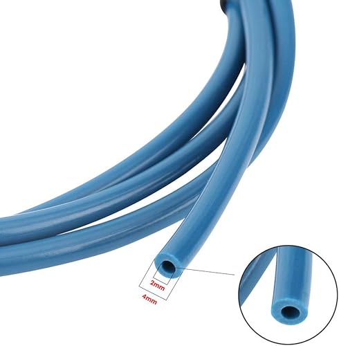 Miniatura 4 de Creality Capricorn Bowden PTFE Tubing 1M XS Series 1.75MM Filamento con accesorios neumáticos y 2 clips de pinza azules, boquillas y cortador de