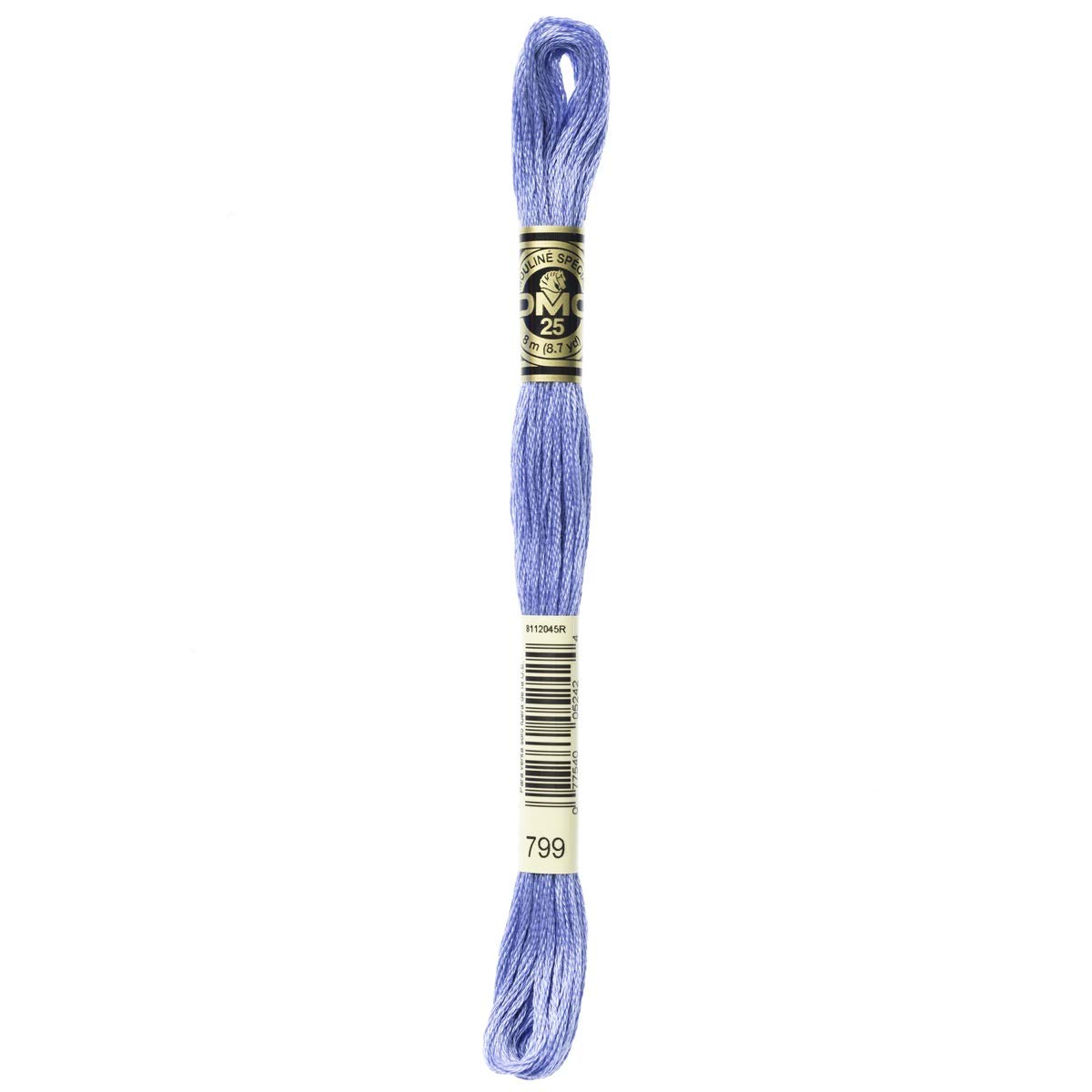 DMC Embroidery Floss Mouline Stranded Cotton Thread for Hand Embroidery and Sewing - Colour No: 799-12 x 8m Skeins — image 1