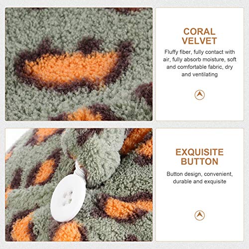 Uonlytech Padrão de Leopardo Cabelo Seco Cabelo Toalha Envoltório Poliéster Secagem Bath Shower Toal