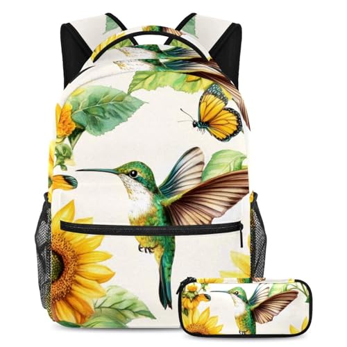 Sac à dos 2 pièces pour garçons et filles avec trousse à crayons