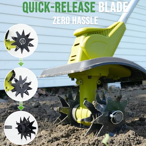 GroveCraft 20V Cordless Tiller Cultivator