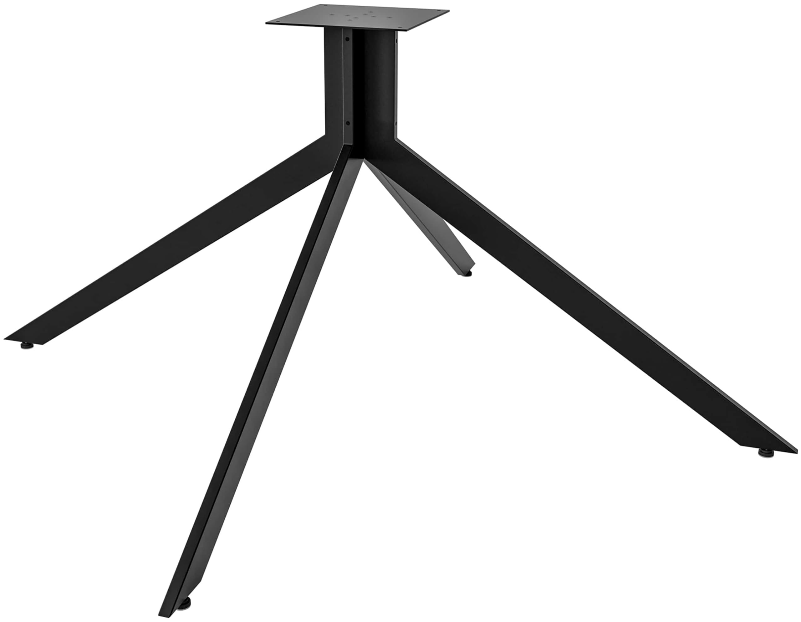 CLP Patas De Mesa Ladera En Acero I Armazón Metálico De 4 Patas En Estilo Industrial I Base Moderna para Comedores, Color:Negro