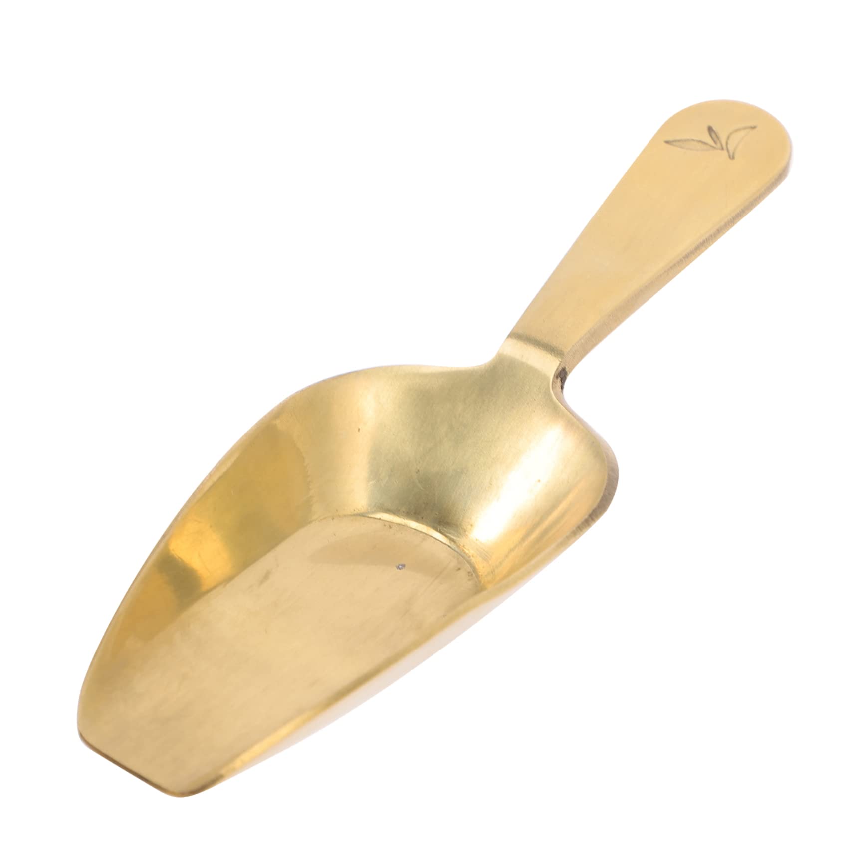 Zerodeko 3pezzi Cucchiaio Ottone Per Tè e Mini Scoop Per Foglie Tè Sciolto Utensile Versatile Rame Per Cucina Per Infusi e Bevande Calde