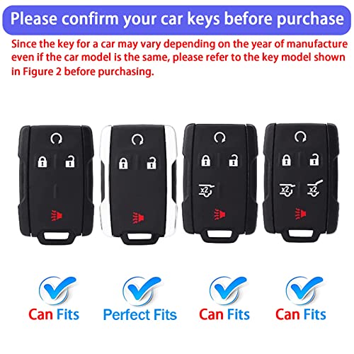 Cozla For Gmc Key Fob Cover With Keychain Tpu Car Key Case Shell 360 Degree Protection Compatible With Chevrolet Chevy Silverado Suburban Tahoe Colorado Gmc Canyon Sierra Yukon (Green) #TOP1