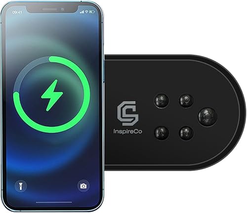 Miniatura 6 de InspireCo Reloj despertador digital Clockspire con el único reloj que muestra cotizaciones, carga inalámbrica, regulable, ideal para dormitorio u