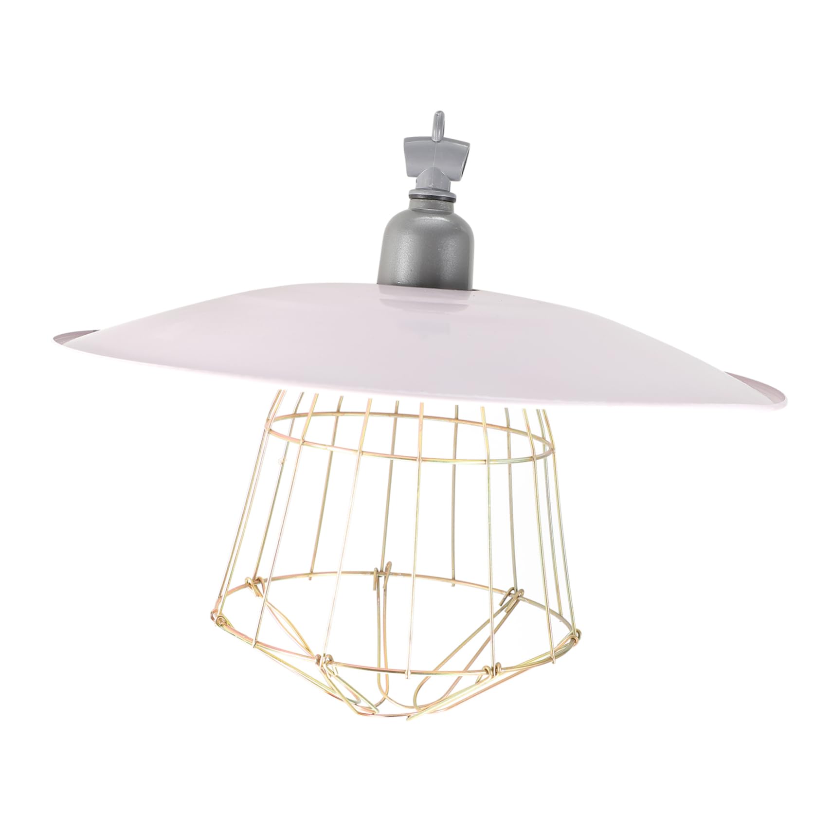 minkissy Lámpara de Calor para Cría de Pollos y Patos Efecto Térmico y Resistente a Altas Temperaturas, Accesorio de Hierro Blanco para Ganado