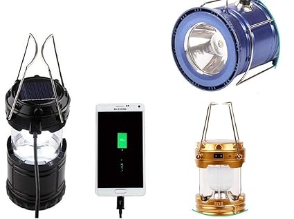 P M H Rechargeable LED Solar Powered Folding Flashlights Portable Solar Charger Camping Lantern Lamp for Outdoor Hiking Tent Lighting