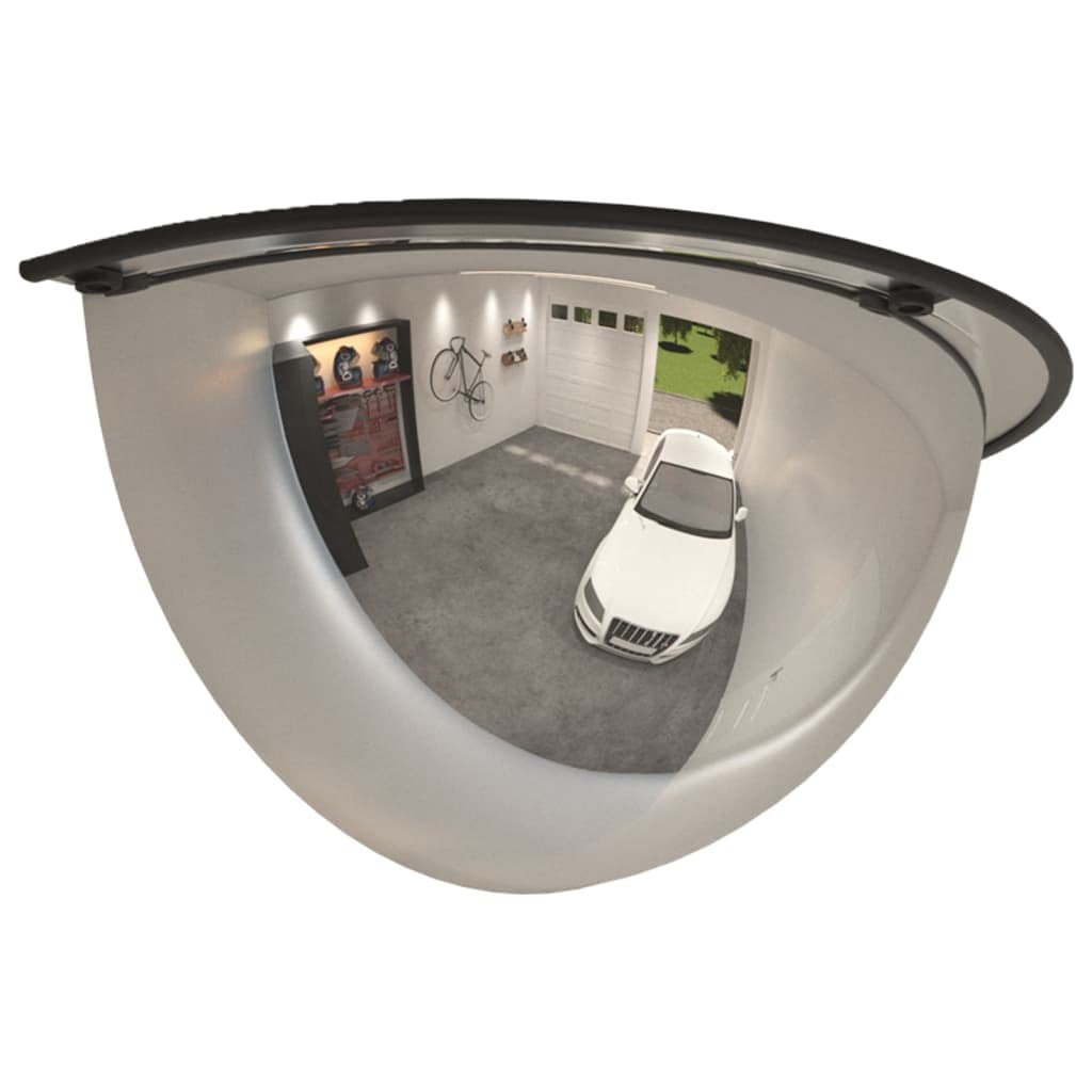 Juego de 2 espejos de tráfico, semicúpula, 90 grados, acrílico, diámetro de 30 cm, irrompible, reflectante, para cruces, calzadas, aparcamiento, seguridad en exteriores