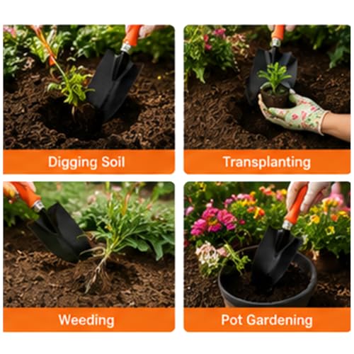 Image of Gardening Hand Trowel (Big)| Heavy Duty Iron Blade with Ergonomic Handle | Durable Hand Tool for Planting, Digging, Soil Mixing, Potting, Transplanting & Outdoor Garden Care(GTK)