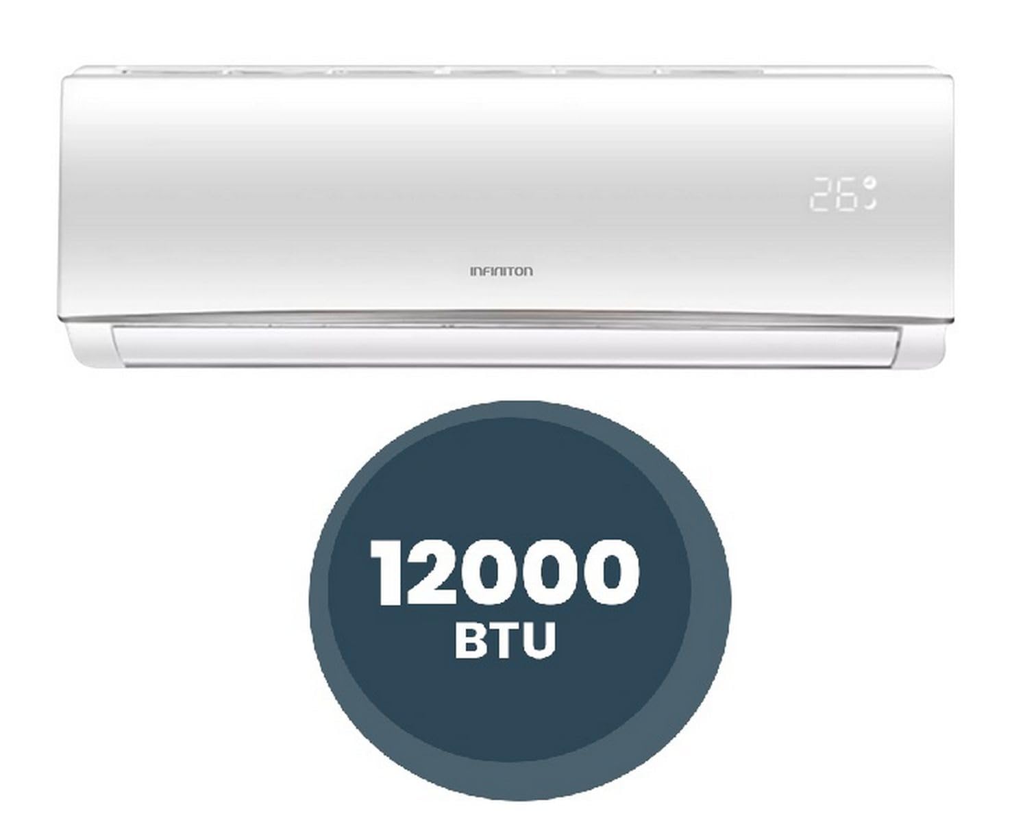 INFINITON Aire Acondicionado SPTSE12A2, 12000 BTU, Wifi Incorporado, Bomba de Calor, Control Remoto, Modo Sleep, A++, Blanco