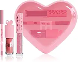 Kit Love Fran Conjunto de Gloss e Lápis Labial para Realce dos Lábios, Brilho Atraente