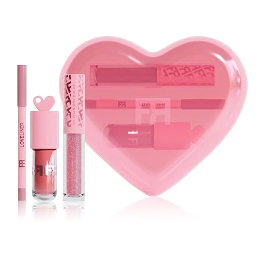 Kit Love Fran Conjunto de Gloss e Lápis Labial para Realce dos Lábios, Brilho Atraente