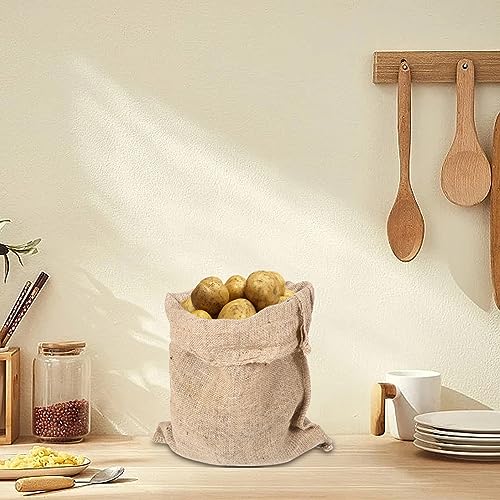 Sacos de patatas de yute para almacenamiento en pack de 5 unidades y medida de 40 x 60 cm 6