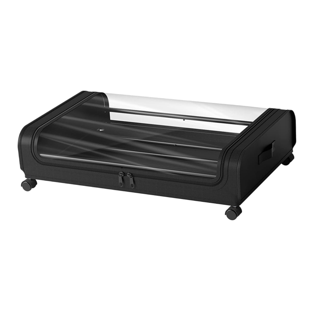 Unterbett Aufbewahrungsbox mit Deckel, Schwarz, Große Kapazität