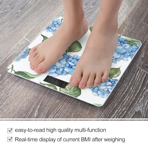 Báscula Digital para Baño con Diseño Hortensia Azul y Capacidad 400 lb miniatura 5