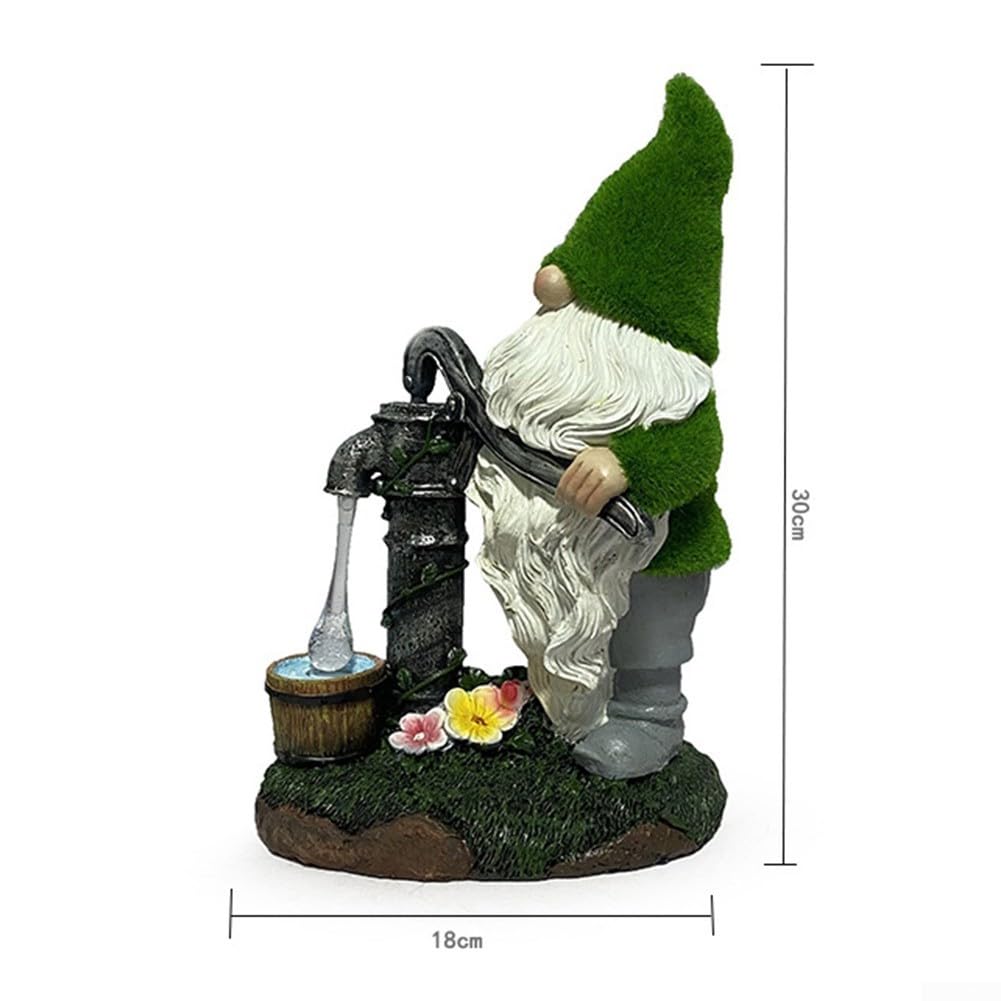 Statua per solare Gnome in Resina per Giardino Statua per solare