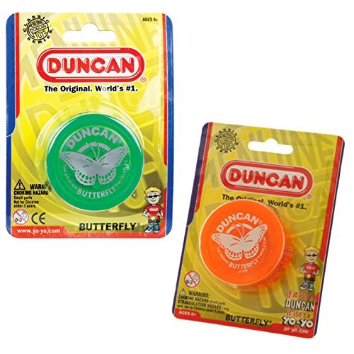 Duncan Butterfly Yo-Yo - Two Pack - Orange and Green