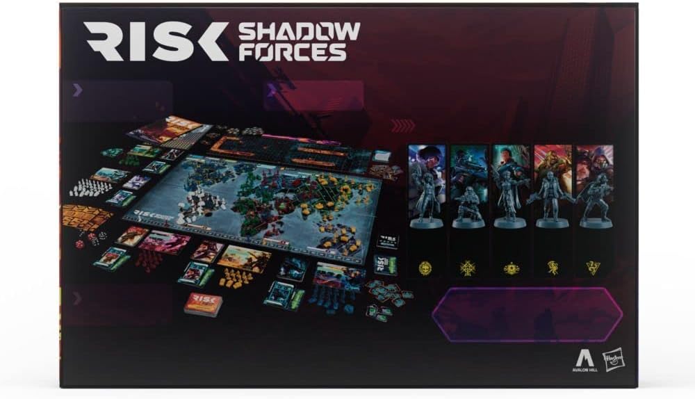 Risk Shadow Forces Strategy Game, Legacy Board Game, Board Game for Adults and Family Ages 13+, For 3-5 Players, Avalon Hill