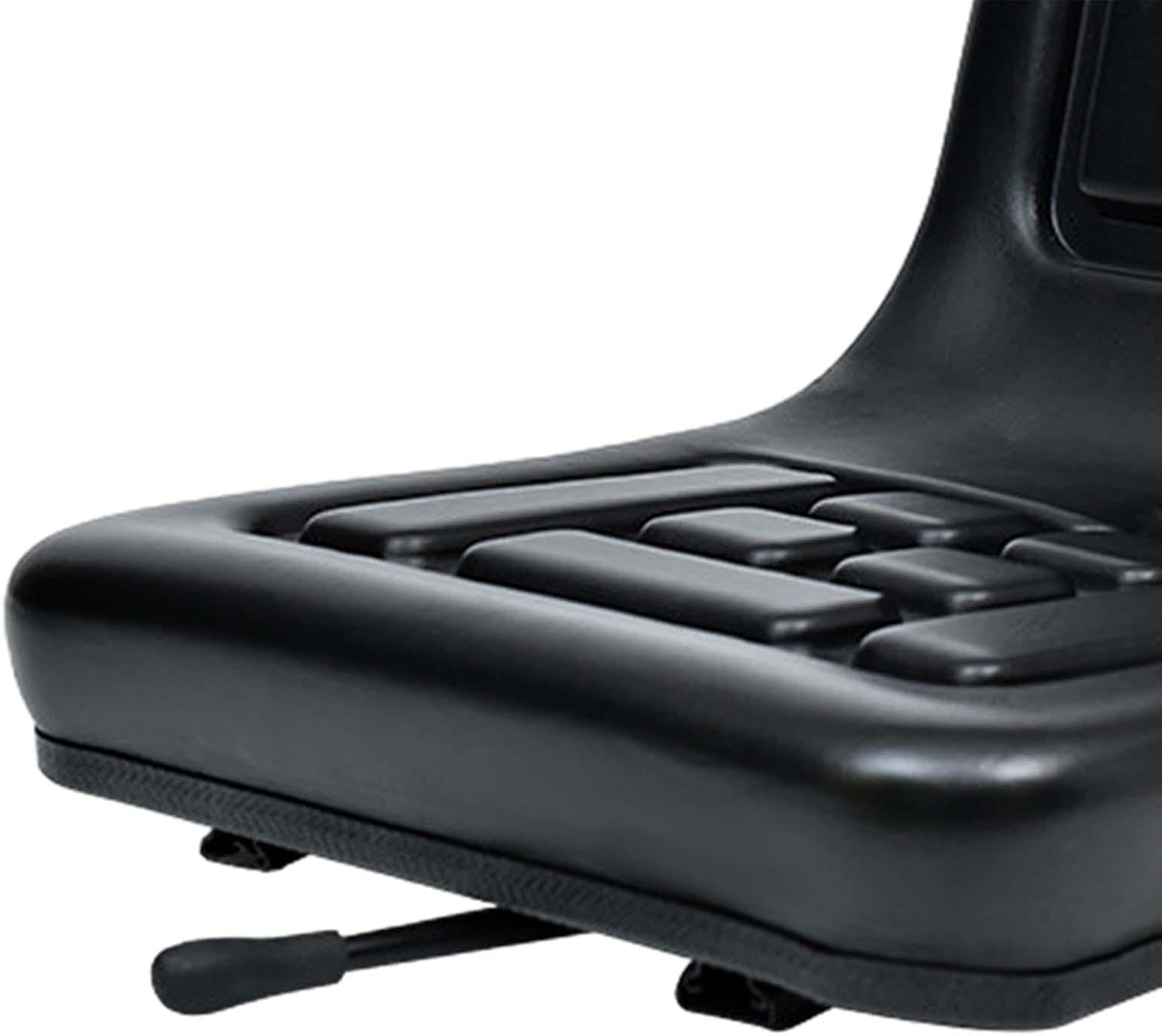 Tractor Seat Lawn Mower Seat Comfortable PU Leather with Back Rest Harvesters Seat Universal for Rice Transplanters Excavator, Slide Rail Model