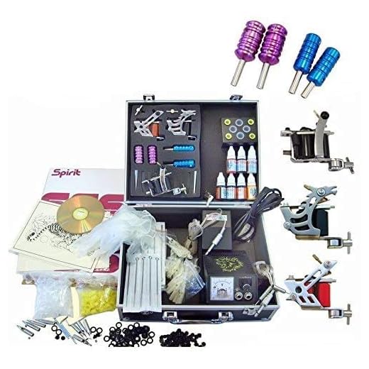 OUKANING Principiante Completa Kit de Tatuaje Pro 3 Ametralladoras de Máquina Para Tatuar 7 Tintas Pedal Tubos Grips Agujas Funte de Alimentacion Materiales Para Tatuar