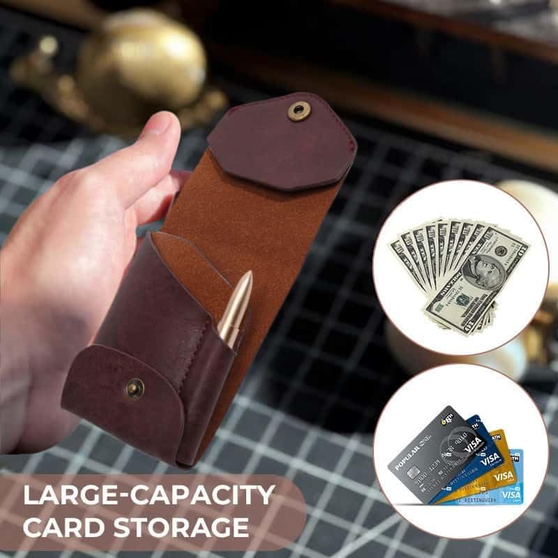 2025 Vintage Handmade Leather Wallets, Slim Minimalist Men's Wallet, Bifold Wallet with Pen Slot for Daily, Business, Travel（1set）4