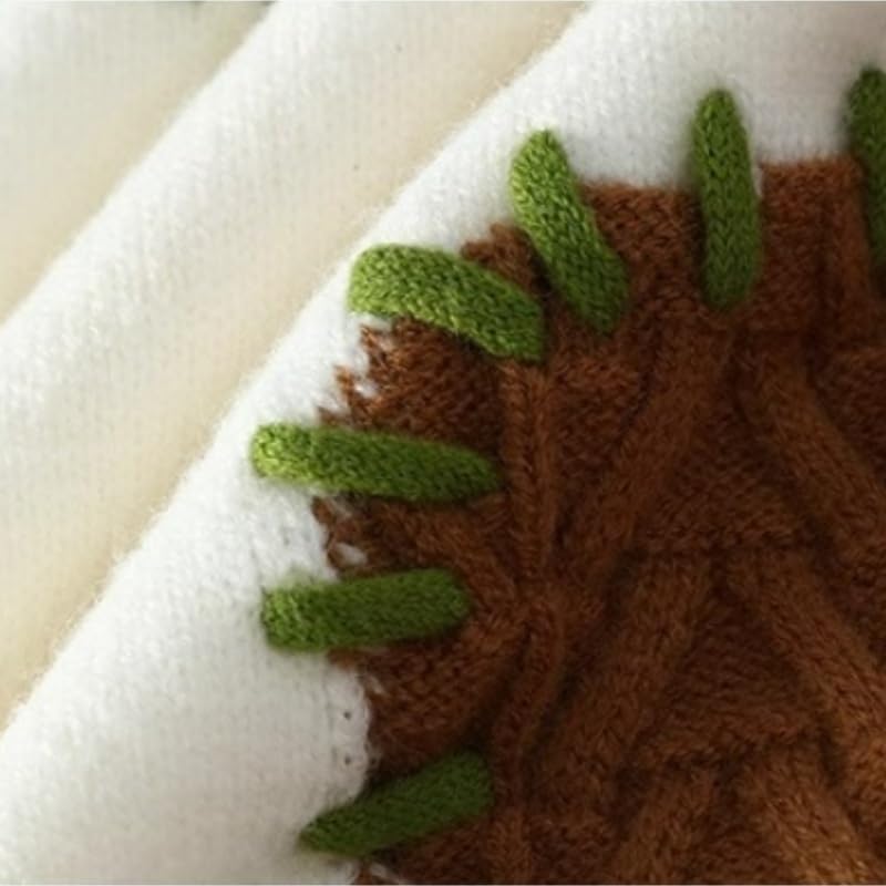 Men's Color Blocking Sweater Round Neck Casual Knitted Long Sleeved Loose