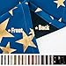 Treatmentex Gold Star Full Blackout Curtains for Bedroom, Navy Blue 100% Blackout Window Curtains for Boys Baby Nursery Room, Metallic Star Windows Curtains 50