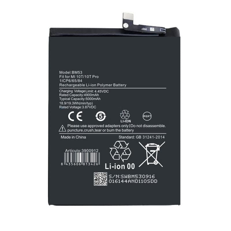 TODOBARATO 24HORAS Batería BM53 Compatible con Xiaomi Mi 10T - Mi 10T Pro 4900mAh