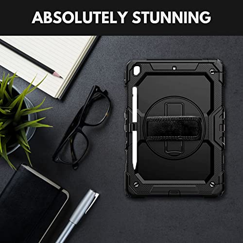 Navor Capa protetora resistente à prova de choque para iPad de 10,2 polegadas com suporte para canet
