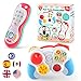 PLAY Baby Controller Toy - Bilingual Spanish & English Learning Toys, Pretend Video Game Controller & TV Remote Combo with Music and Light, Christmas Birthday Gift for Infants Toddlers 12+ Months