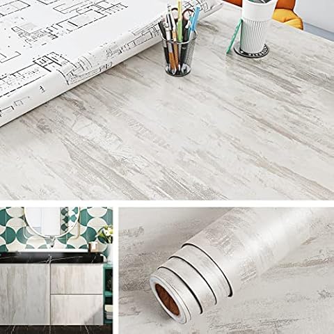 Livelynine Vinilo Adhesivo Muebles Gris Claro Cover