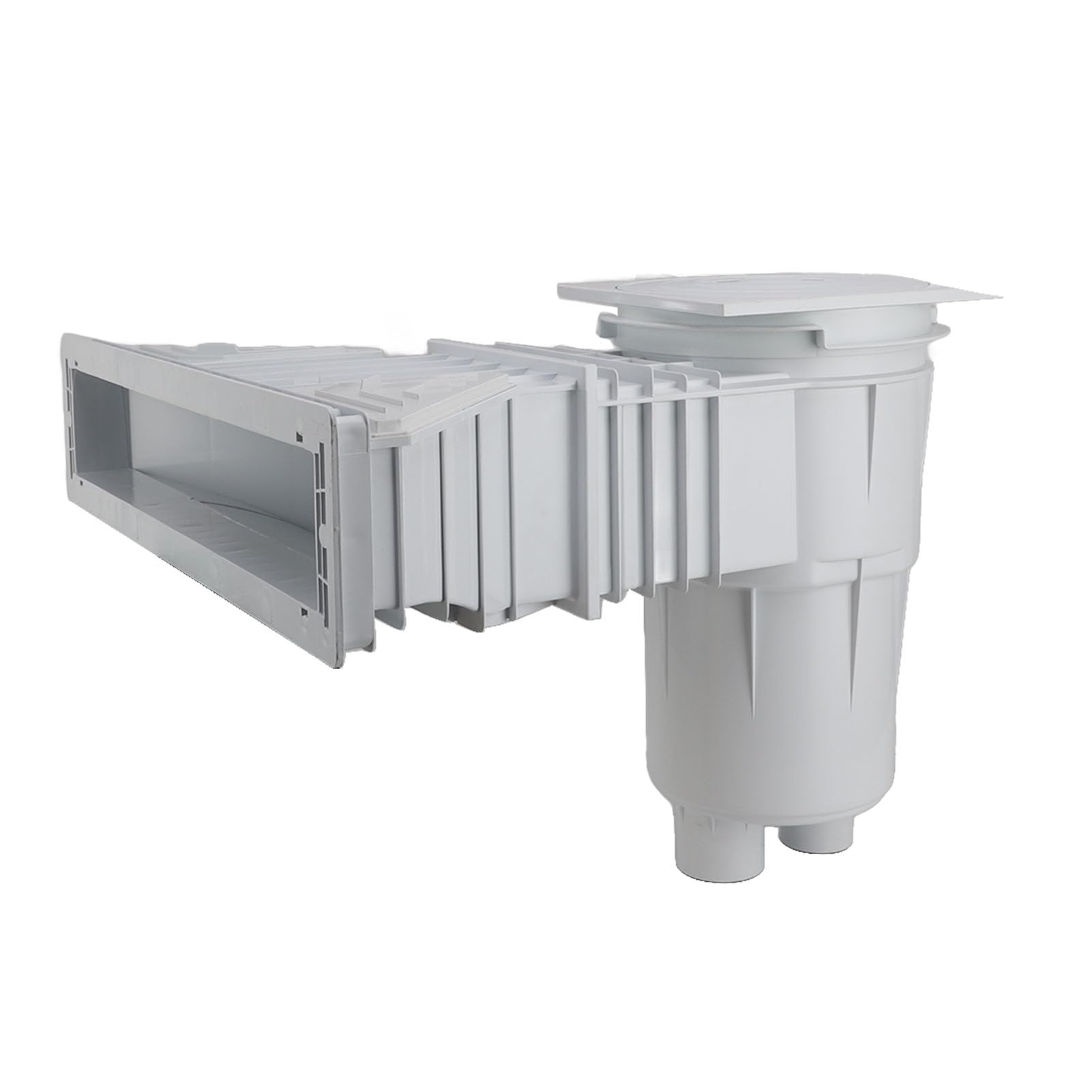 Kit de Skimmer pour Piscine Hors-Sol traversant Le Mur, Skimmer de en PVC à Large Ouverture, avec Une Ouverture de 50 cm, Nettoyeur à Skimmer Facile à Installer pour