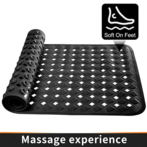 Yimobra Non Slip Bathtub Mat, Bath Mats for Tub Shower Mat with Drain Holes Suction Cups, Machine Washable, BPA, Latex, Phthalate Free - Image 3