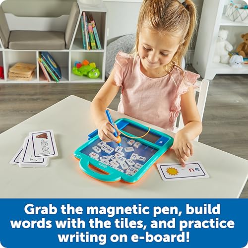 Image of Learning Resources Skill Builders Magnetic Word Builder, Learn to Read, Phonetic Alphabet, Puzzle Board, ABC Kids Games, Sensory Board For Kids, Fine Motor Skills, Birthday Gift