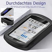 Ermorgen Silikonhülle Kompatibel für Garmin Edge Explore 2 Hülle + 2 Displayschutzfolien aus gehärtetem Glas, Weiche Silikonhülle All-Inclusive Stoßfester Schutz - Schwarz – Ansicht 3