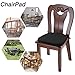 KGPLOME Chair Cushion with Ties for Dining Chair - Memory Foam No Slip Kitchen Chair pad and Dining Room Seat Cushion with Machine Washable Cover [16.5 X 16.2 Inches] - Black