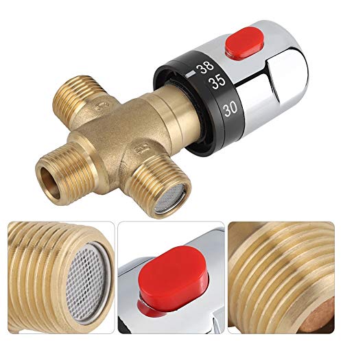 limiteur de temperature chauffe eau, Mitigeur thermostatique Mitigeur en laiton Mitigeur Température de l'eau Tuyau Contrôle du thermostat du bassin - Image 6