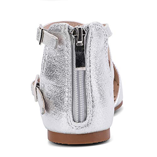 nerteo Girl's Pretty Glitter Ballet Flats Ankle Strap Dress Shoes Sandals (Toddler/Little Kid/Big Kid)2