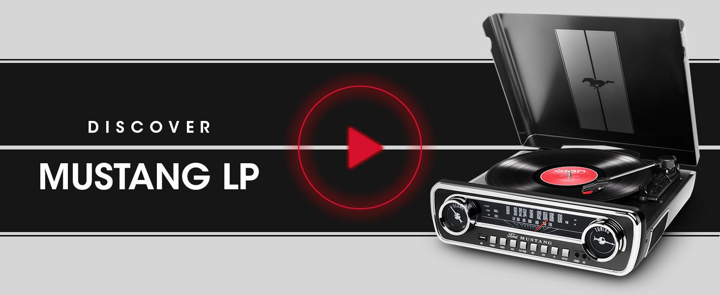ION Audio Mustang LP - 4-in-1 Vinyl Record Player / Turntable with
