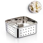 Ladiosa® Paneer Mould – 550ML Sprout Maker Paneer Maker Steel Tofu Steel Container Sprouts Maker Paneer Maker Strainer Stainless Steel Paneer Press Paneer Strainer