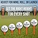 Ball Badge HeightRight Adjustable Golf Tee Height Tool – Precision Tee Height Setter for Consistent Swings, Durable Aluminum Design, Easy-to-Use Golf Training Aid (Grey)