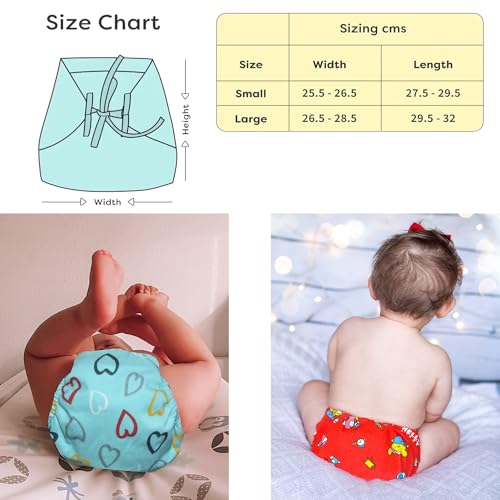 Image of VParents Cotton Jabla and Nappies Set for Newborn Baby Boys & Girls Soft Comfortable, Multicolour Assorted Baby Clothing Combo