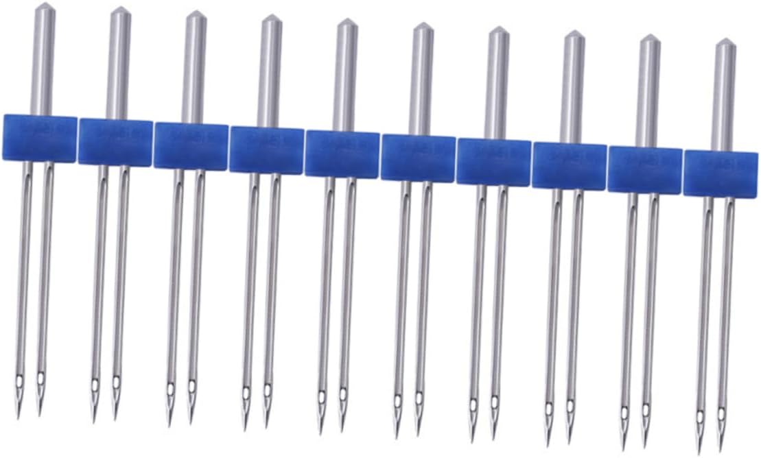Tofficu 1bag Electric Multi-Function Twin Needles Double Needle Tips Kit for Household Sewing Machine Sewing Machine for Knits and Decorative Stitching Compatible