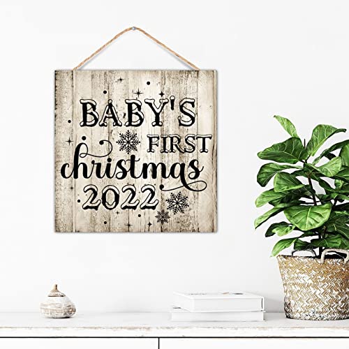 Décoration de Noël bébé grand format en bois pour mur et salon