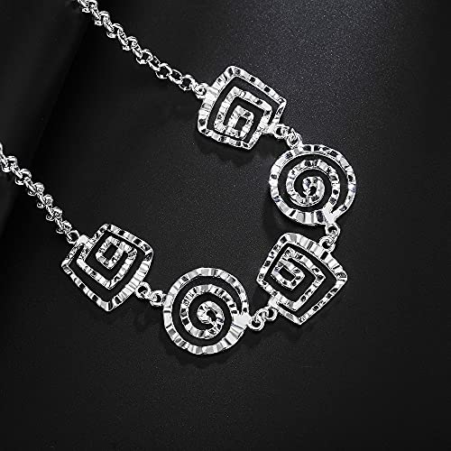 Collier pendentif rond pour mariage et anniversaire de 18 pouces