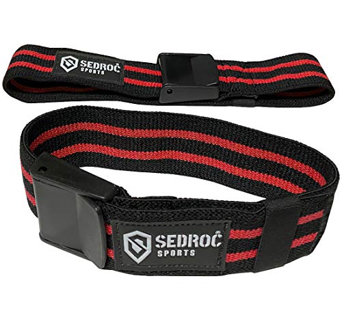 Sedroc Occlusion Bands Blood Flow Restriction Muscle Straps for Arms and Legs (Red)