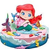 ☂【Decoraciones de pastel de sirena】: 1 princesa minifiguras de dibujos animados, cada una de las cuales aprox 10 cm de alto, muy real y muy dulce. Seguramente quedará impresionado con el increíble nivel de detalle de estas figuras de personajes.