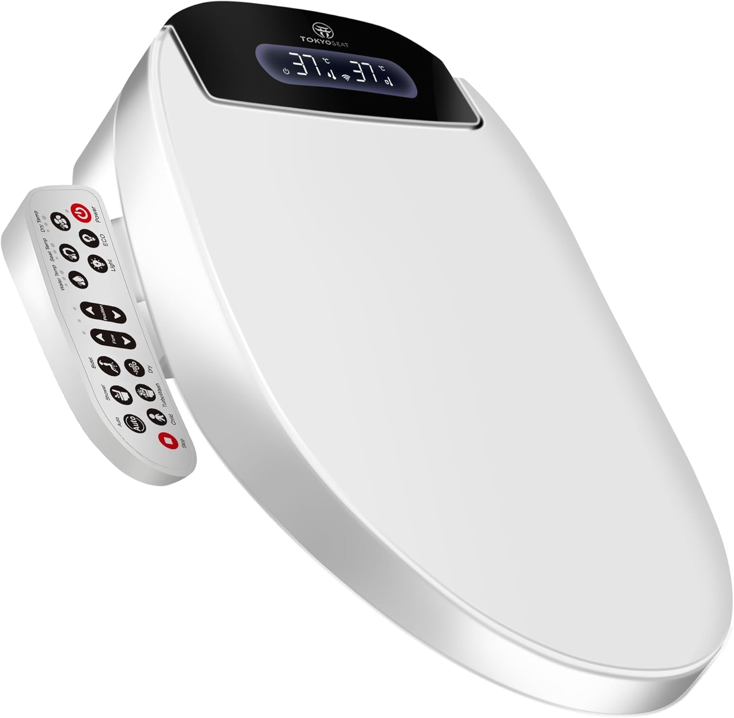 Marque Française : Siège Toilette Japonaise Complet, Abattant WC Japonais Electrique Lavant Séchant avec cuvette Japonaise Chauffante et Innovante, Bidet WC eau chaude, Confort et Élégance